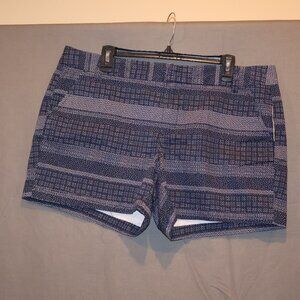 Caslon Printed Navy Chino Shorts